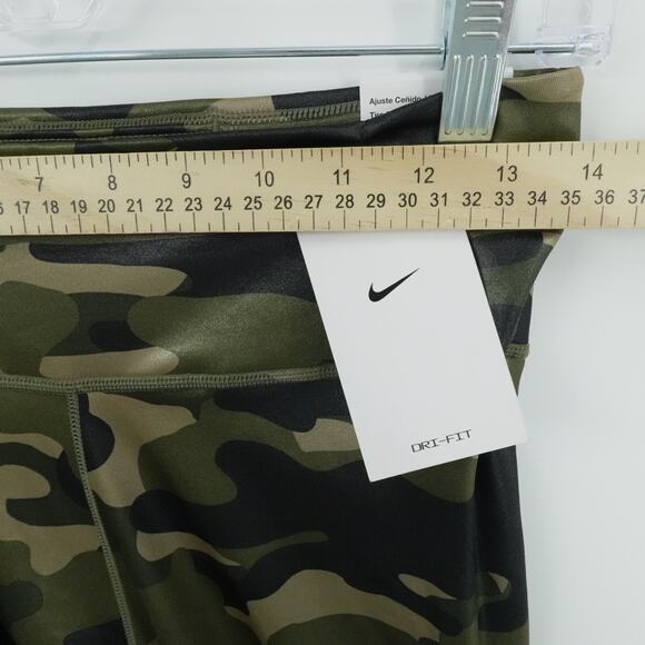 Nike Legging Womens Medium Green Camo One Dri FIt Trainging Gym Workout Stretch - Picture 5 of 14